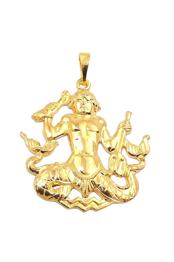 ZODIAC PENDANT AQUARIUS GOLD PLATED