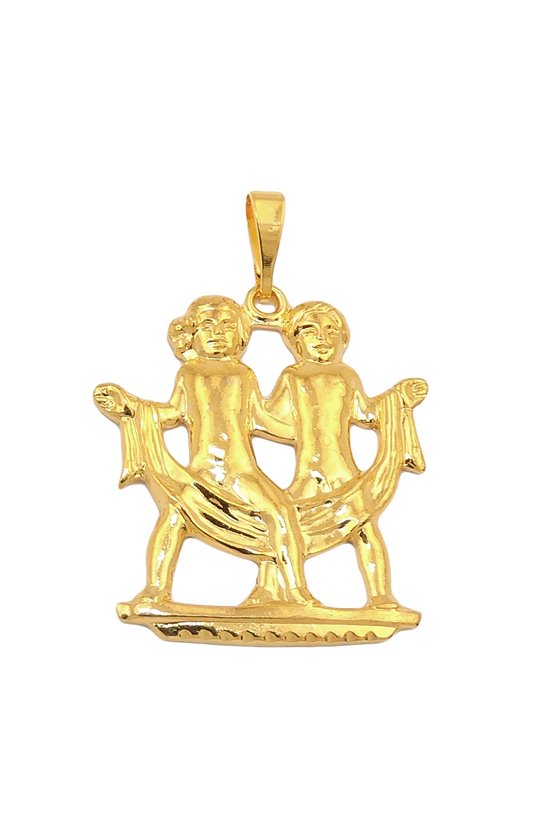 ZODIAC PENDANT GEMINI GOLD PLATED