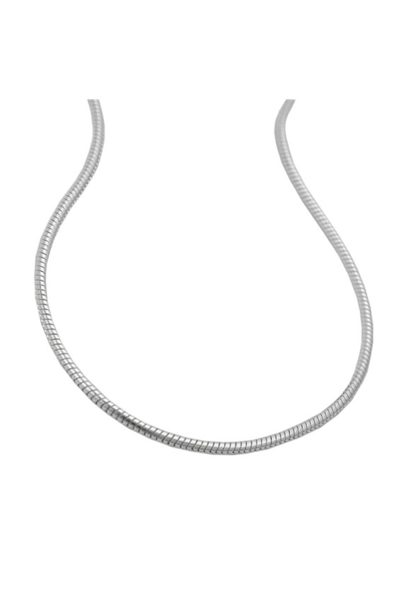 NECKLACE ROUND SNAKE CHAIN SILVER 925