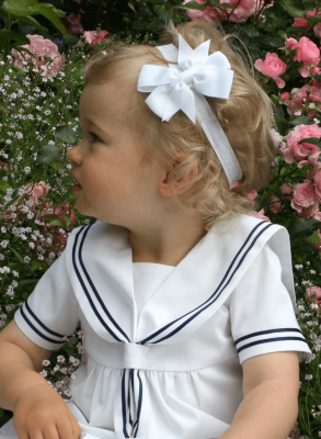 Christening gown in sailor style for girls. Grace of Sweden
