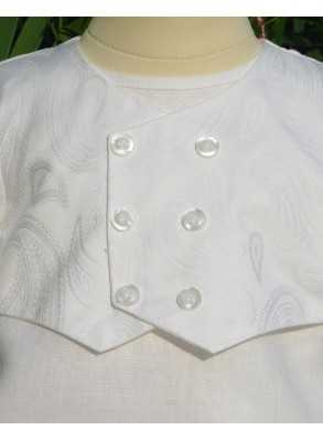 White Christening gown for boys white vest