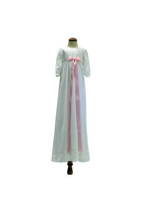Baptism gown with pink bow, Grace of Sweden